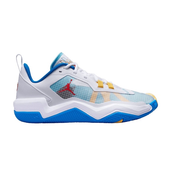 Jordan One Take 4
Basketball Shoes
White/Lagoon Pulse/Gold/ Chile Red
DO7193-164 - Picture 4 of 16